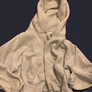 Cozy Cropped Gray Hoodie